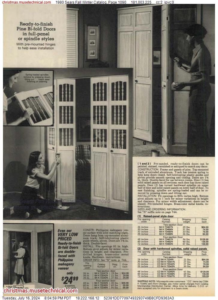 1980 Sears Fall Winter Catalog, Page 1090