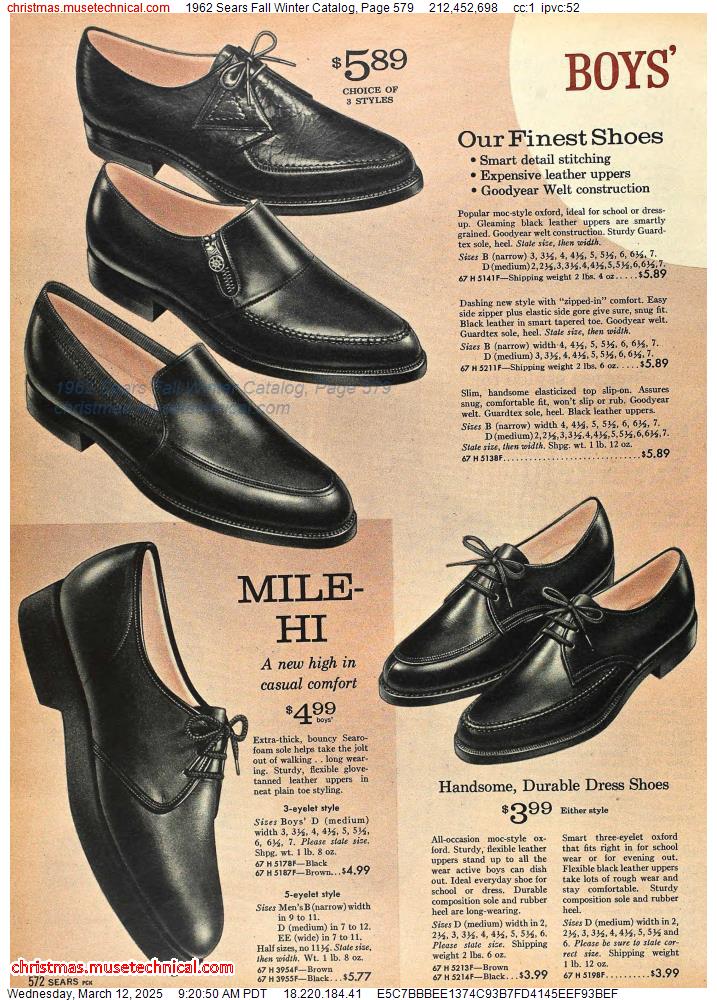 1962 Sears Fall Winter Catalog, Page 579