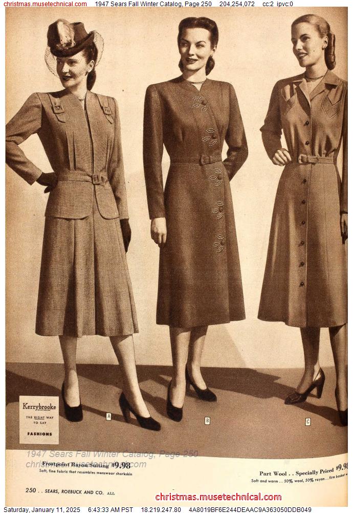 1947 Sears Fall Winter Catalog, Page 250