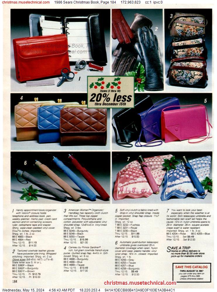 1986 Sears Christmas Book, Page 184