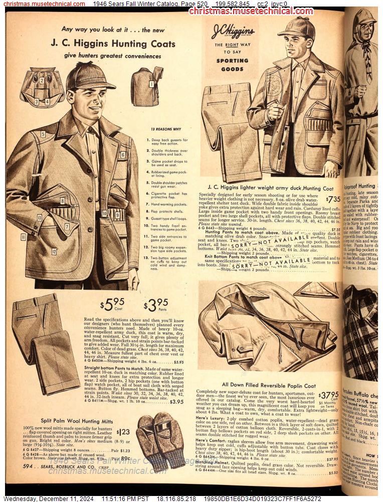 1946 Sears Fall Winter Catalog, Page 520