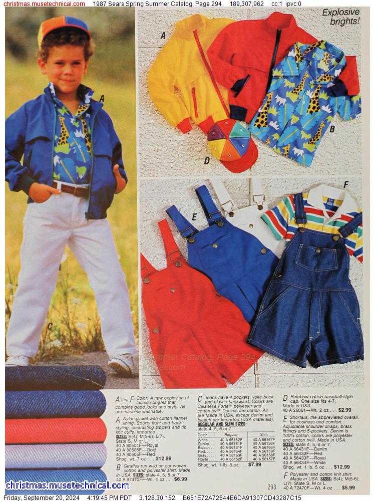 1987 Sears Spring Summer Catalog, Page 294 - Christmas Catalogs ...