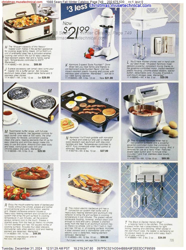 1988 Sears Fall Winter Catalog, Page 749