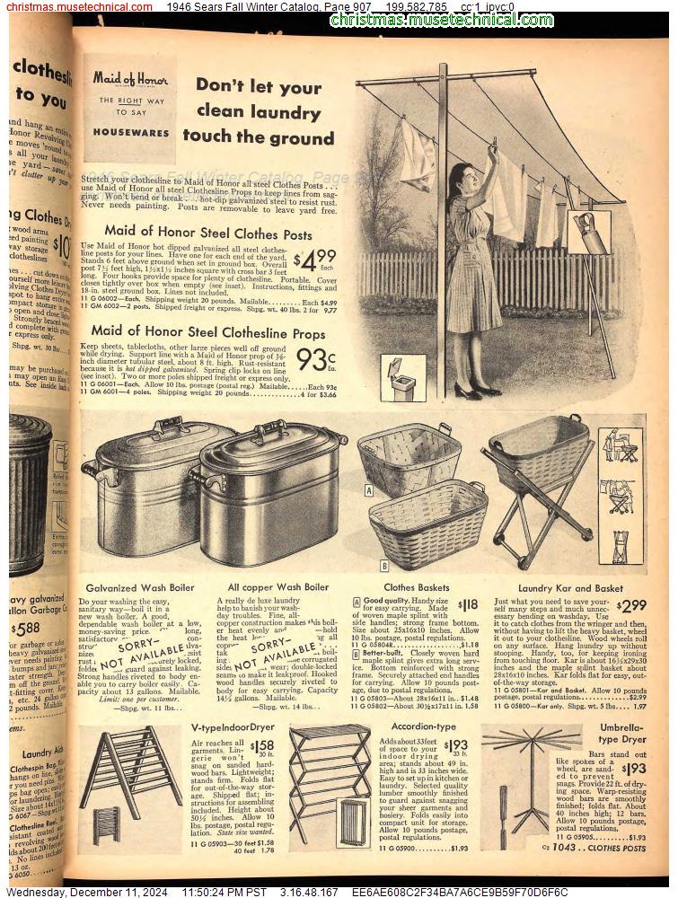 1946 Sears Fall Winter Catalog, Page 907