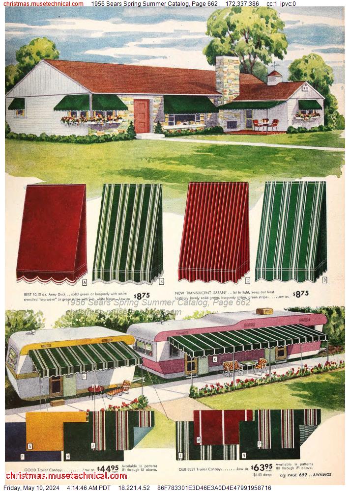 1956 Sears Spring Summer Catalog, Page 662