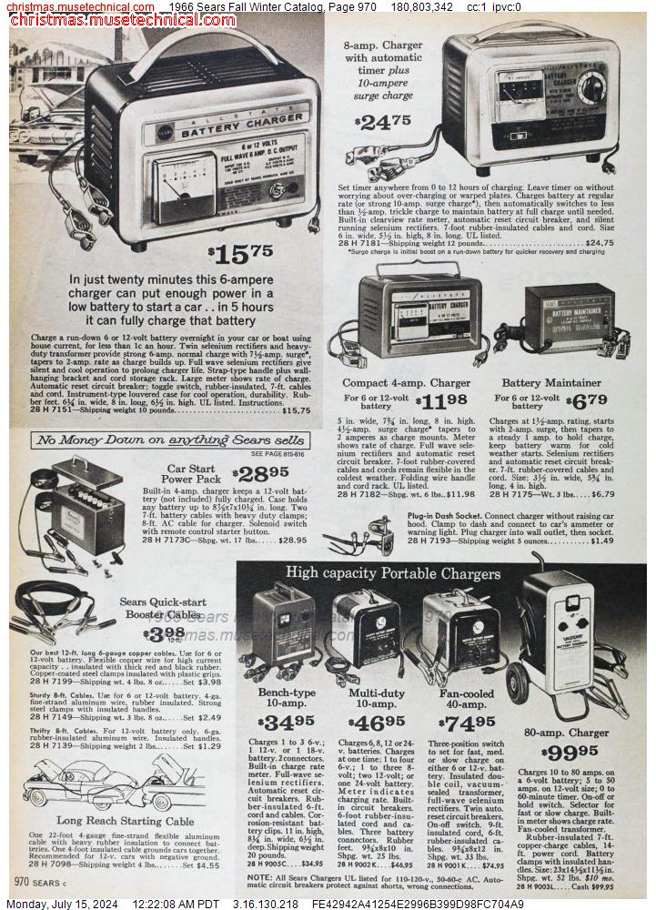 1966 Sears Fall Winter Catalog, Page 970