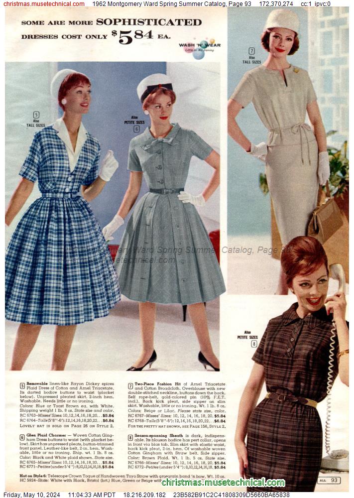 1962 Montgomery Ward Spring Summer Catalog, Page 93