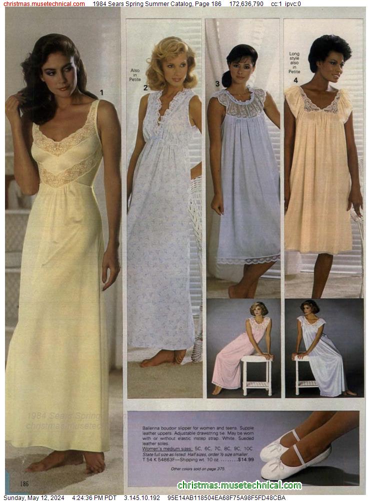 1984 Sears Spring Summer Catalog, Page 186