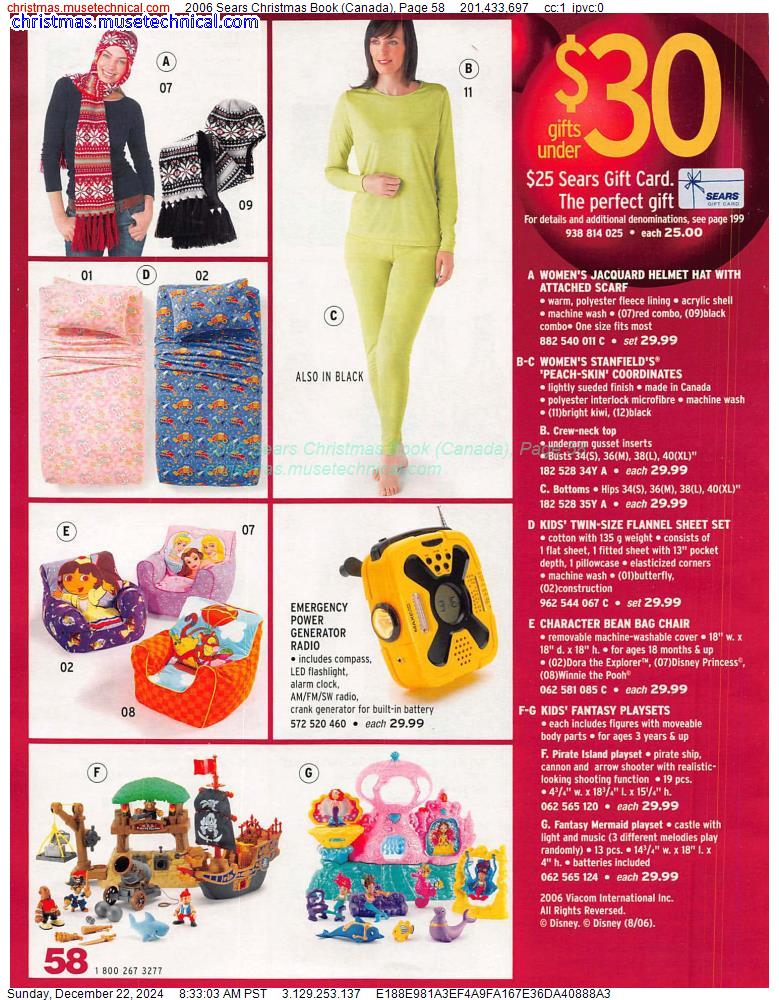 2006 Sears Christmas Book (Canada), Page 58