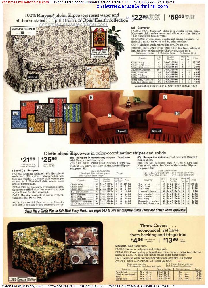 1977 Sears Spring Summer Catalog, Page 1388