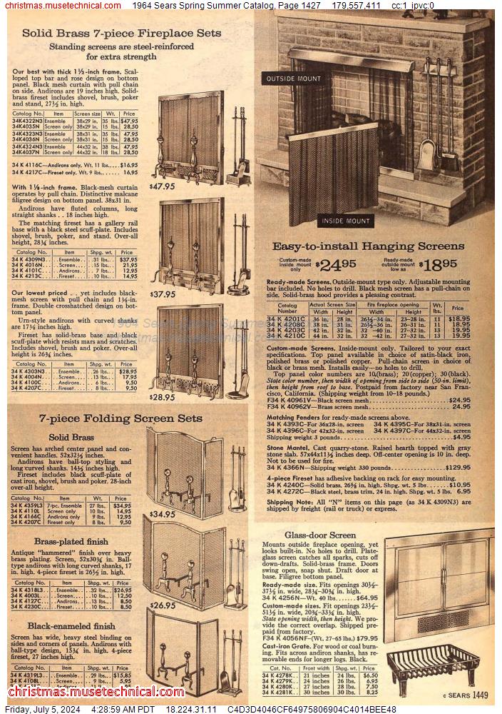 1964 Sears Spring Summer Catalog, Page 1427