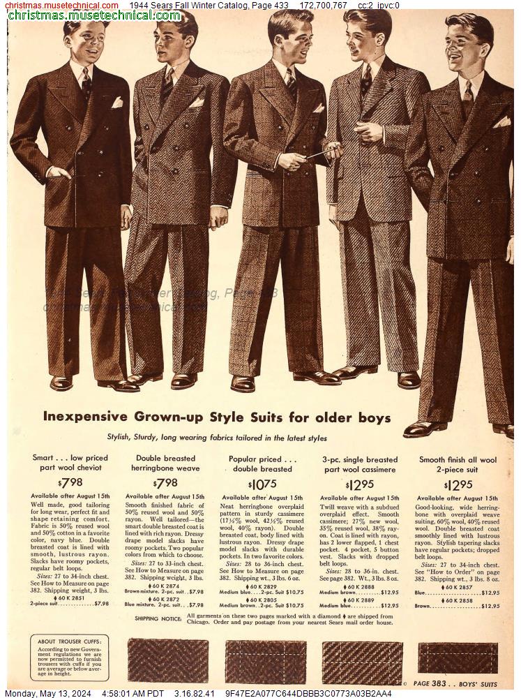 1944 Sears Fall Winter Catalog, Page 433