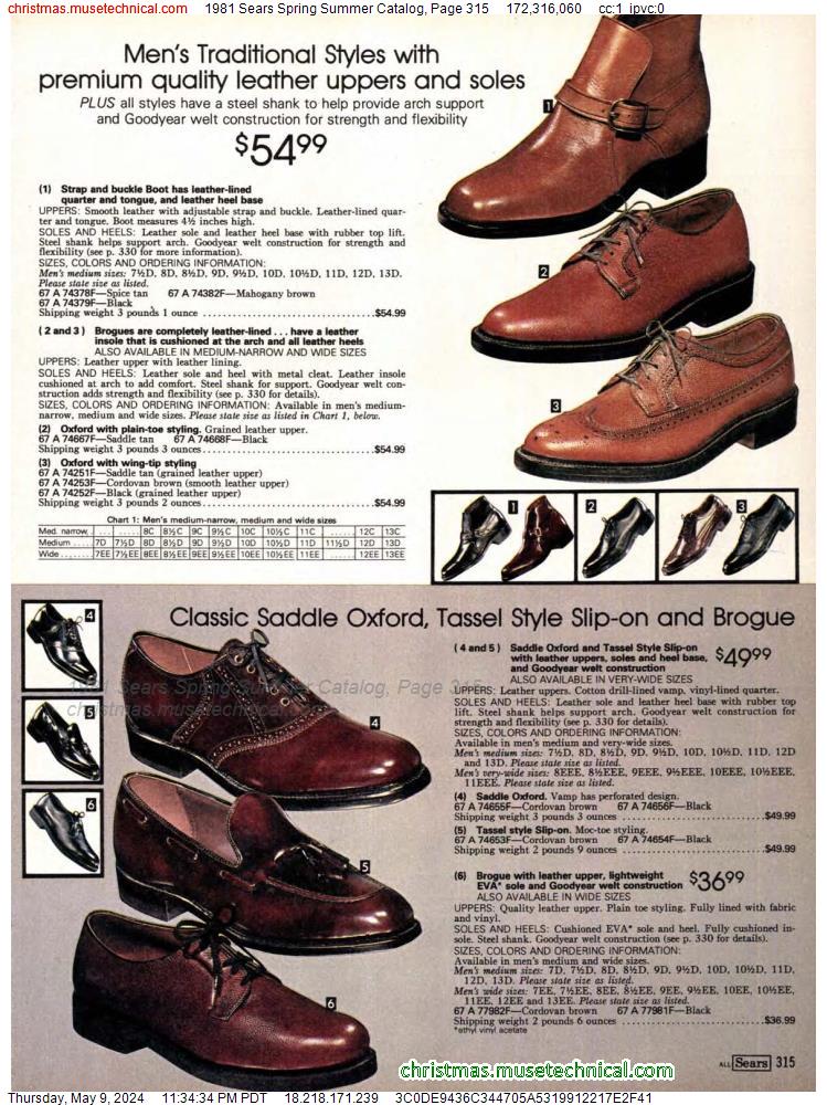 1981 Sears Spring Summer Catalog, Page 315