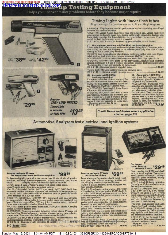 1979 Sears Fall Winter Catalog, Page 840