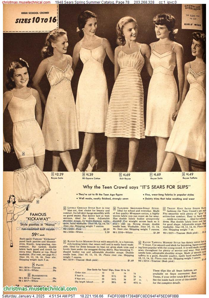 1948 Sears Spring Summer Catalog, Page 78