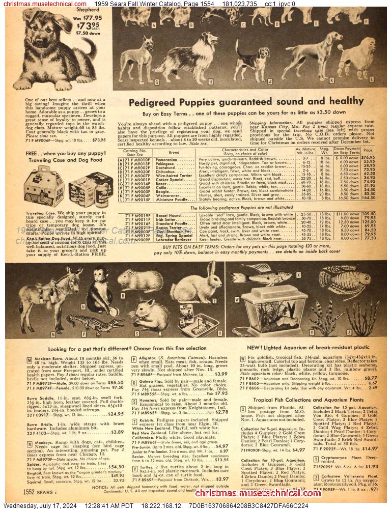 1959 Sears Fall Winter Catalog, Page 1554