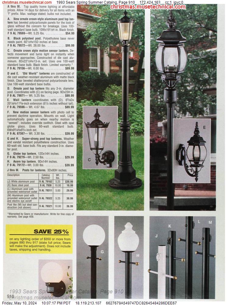 1993 Sears Spring Summer Catalog, Page 910