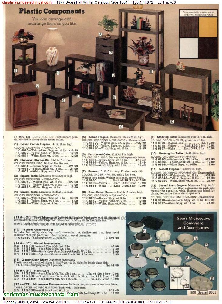 1977 Sears Fall Winter Catalog, Page 1061