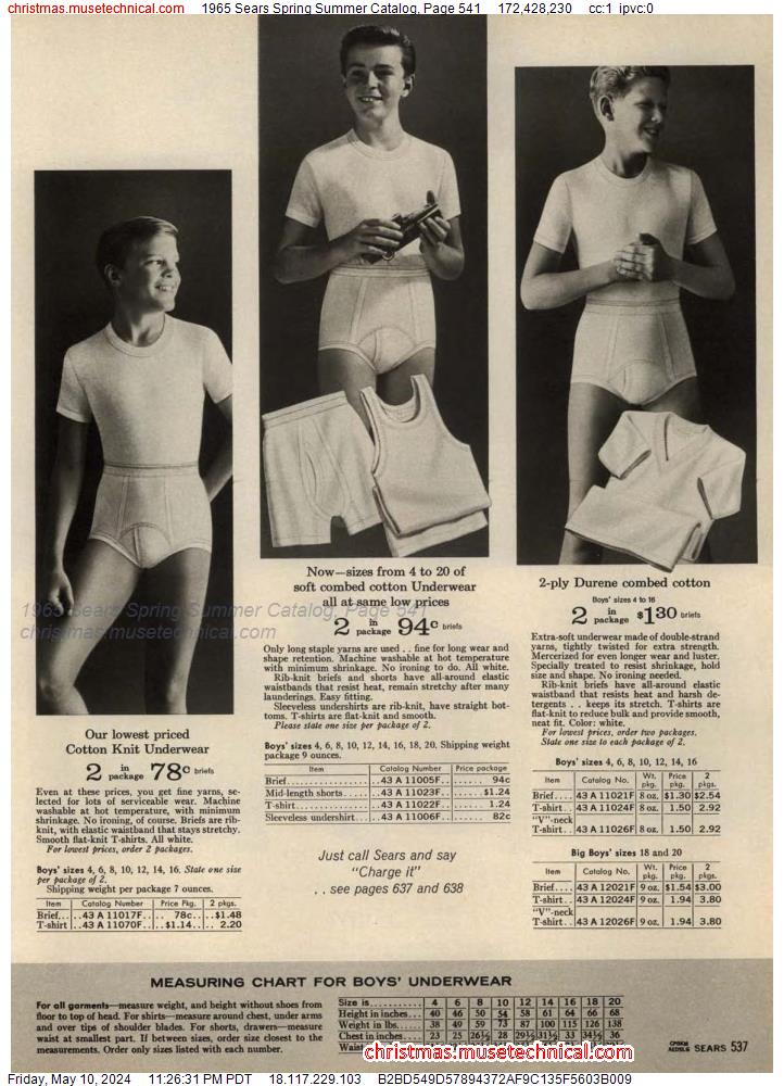 1965 Sears Spring Summer Catalog, Page 541