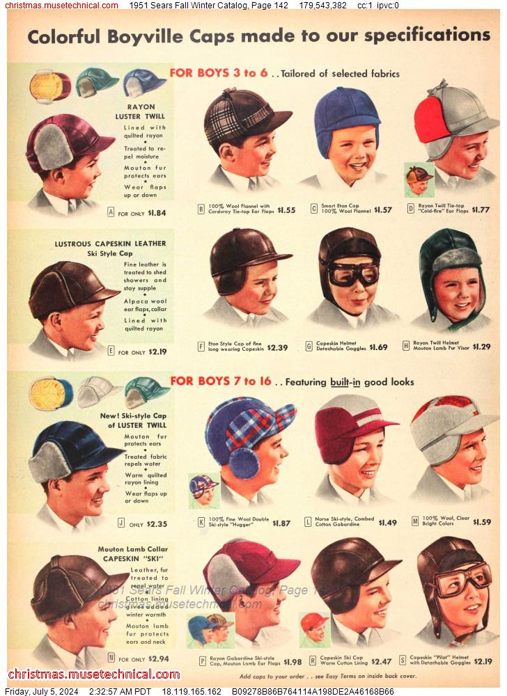 1951 Sears Fall Winter Catalog, Page 142