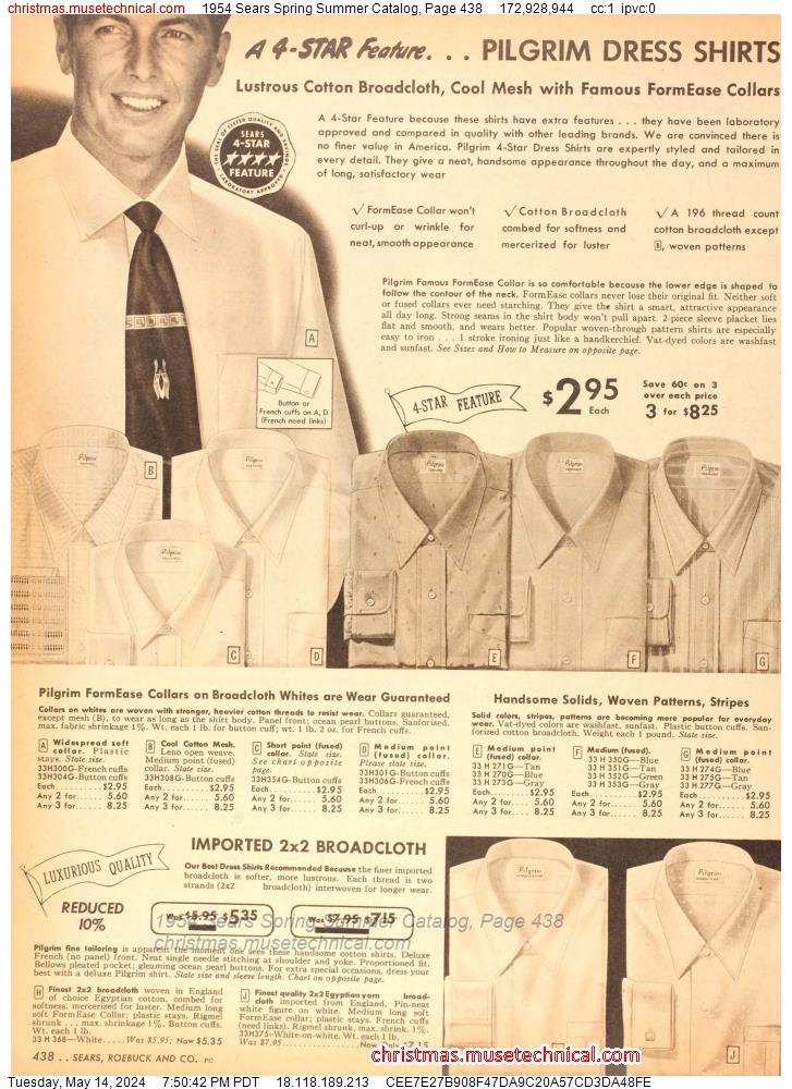 1954 Sears Spring Summer Catalog, Page 438