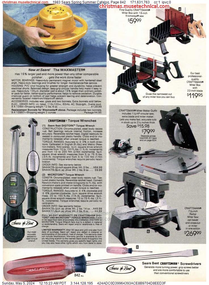 1983 Sears Spring Summer Catalog, Page 842