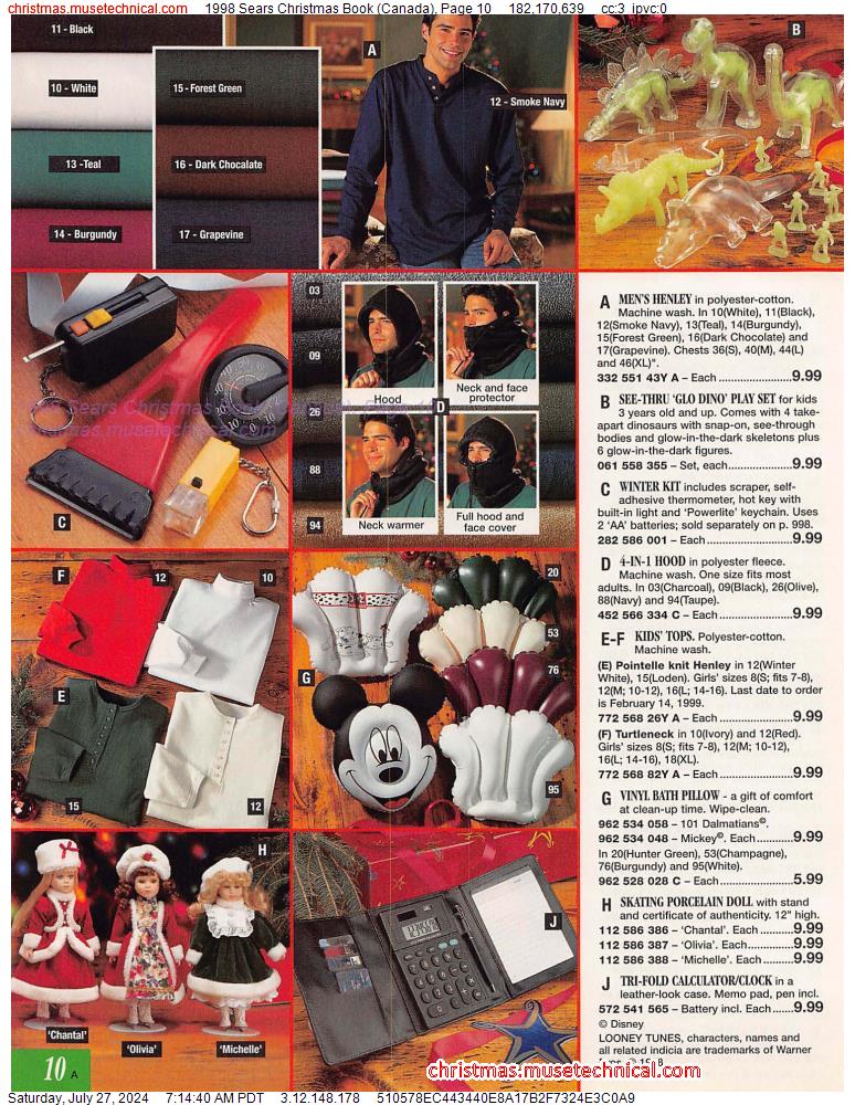 1998 Sears Christmas Book (Canada), Page 10