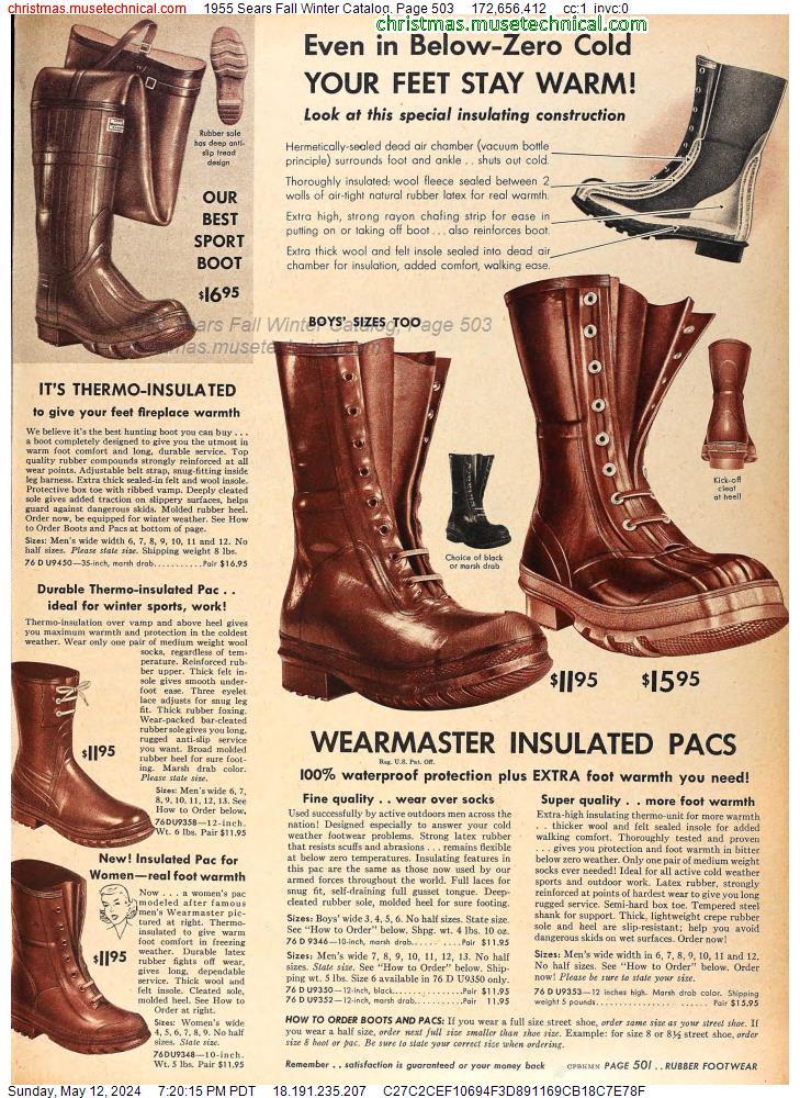 1955 Sears Fall Winter Catalog, Page 503