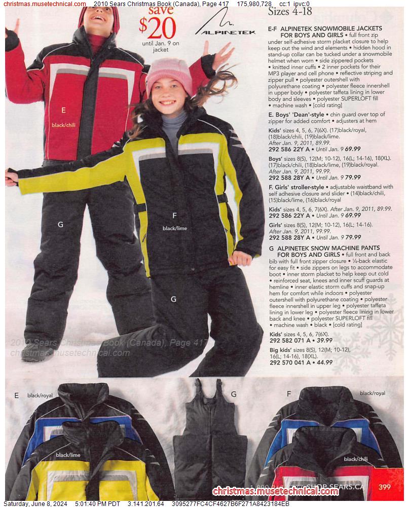 2010 Sears Christmas Book (Canada), Page 417