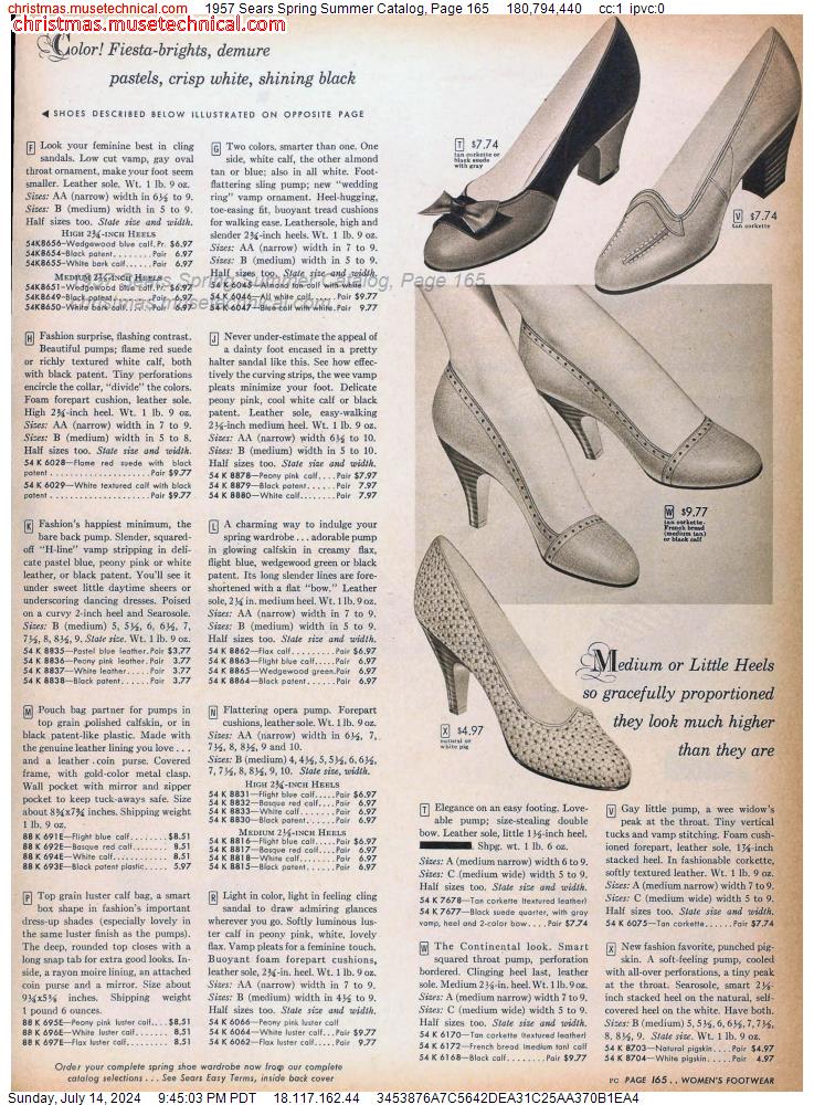 1957 Sears Spring Summer Catalog, Page 165