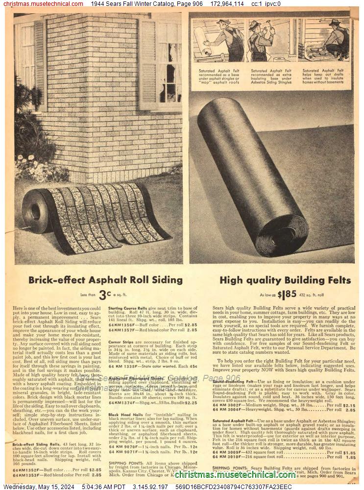 1944 Sears Fall Winter Catalog, Page 906