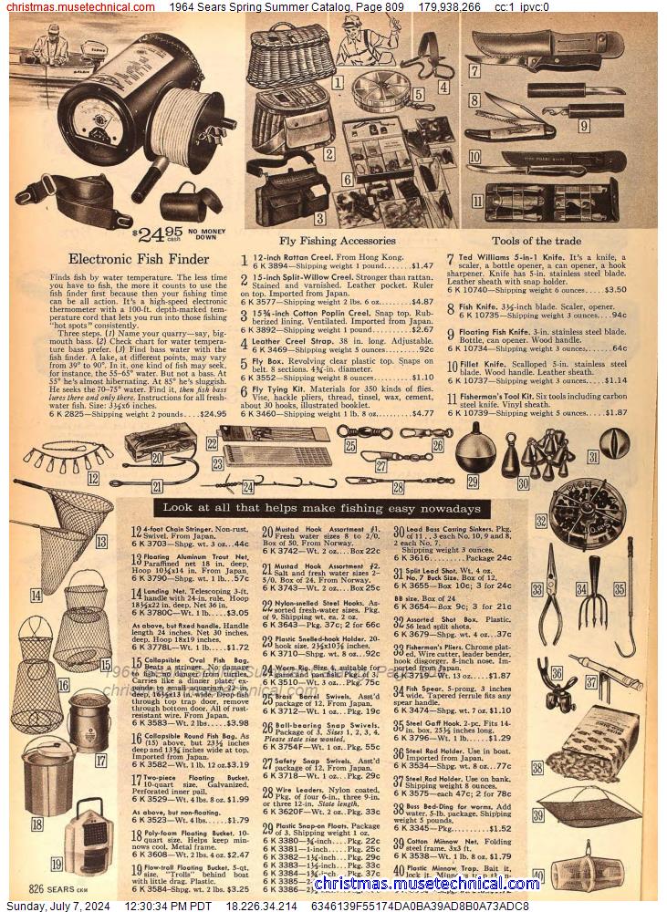 1964 Sears Spring Summer Catalog, Page 809