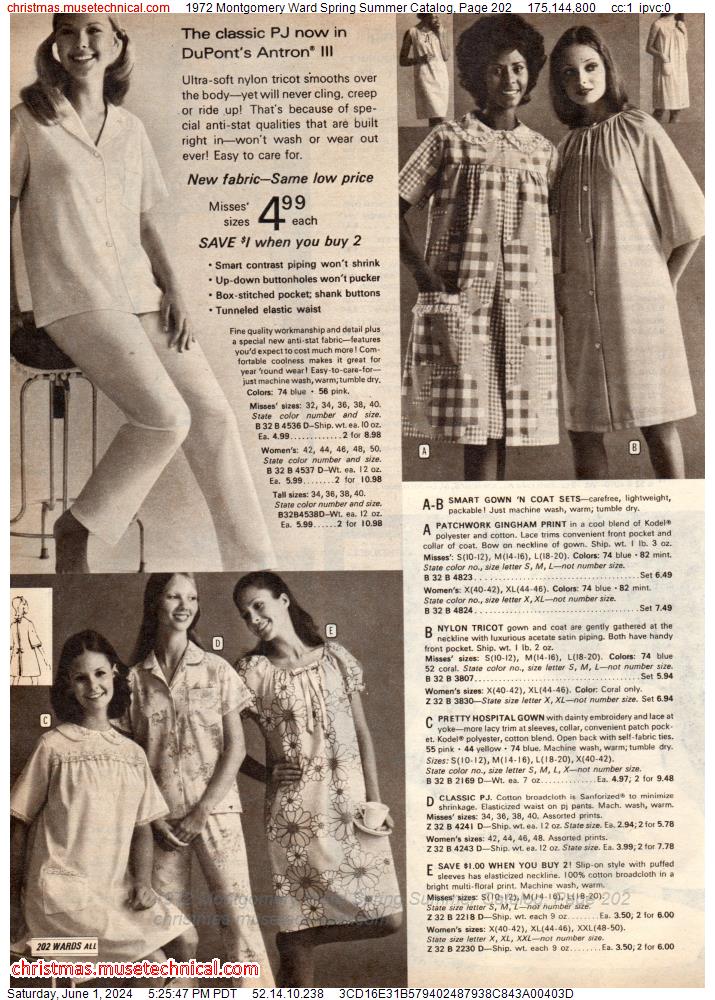 1972 Montgomery Ward Spring Summer Catalog, Page 202