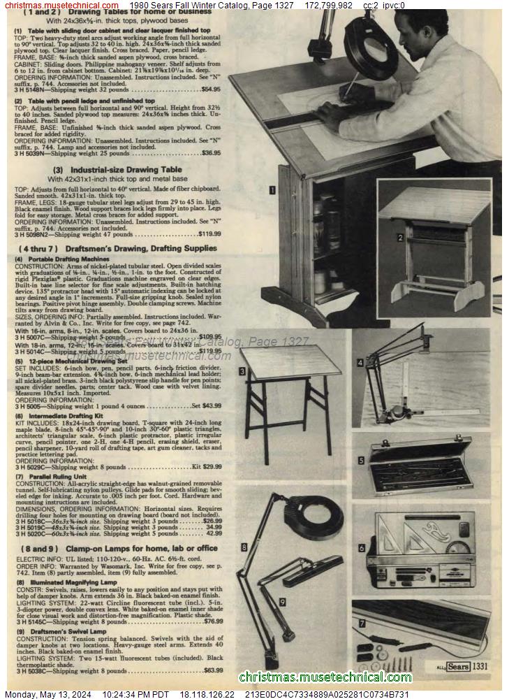 1980 Sears Fall Winter Catalog, Page 1327