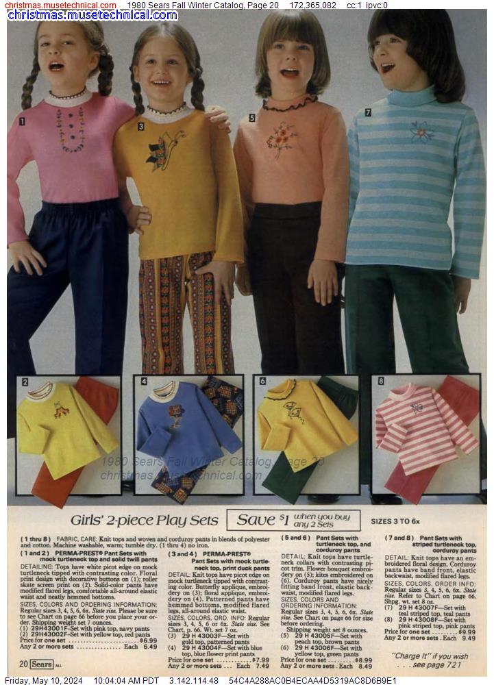 1980 Sears Fall Winter Catalog, Page 20