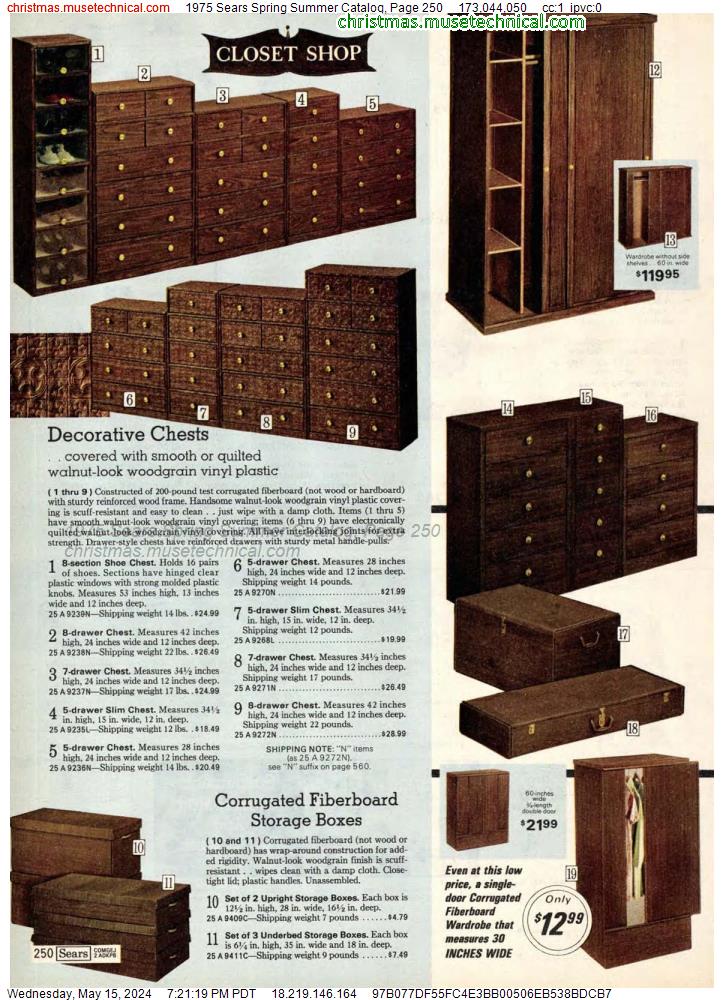 1975 Sears Spring Summer Catalog, Page 250