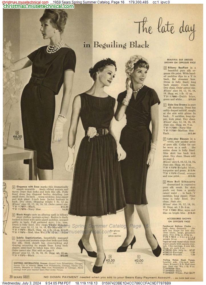 1959 Sears Spring Summer Catalog, Page 16