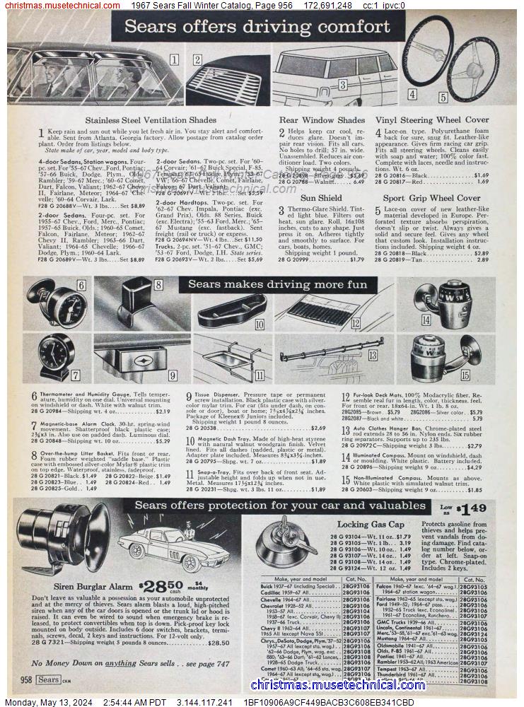 1967 Sears Fall Winter Catalog, Page 956