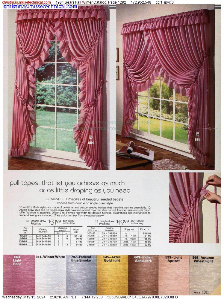 1984 Sears Fall Winter Catalog, Page 1292