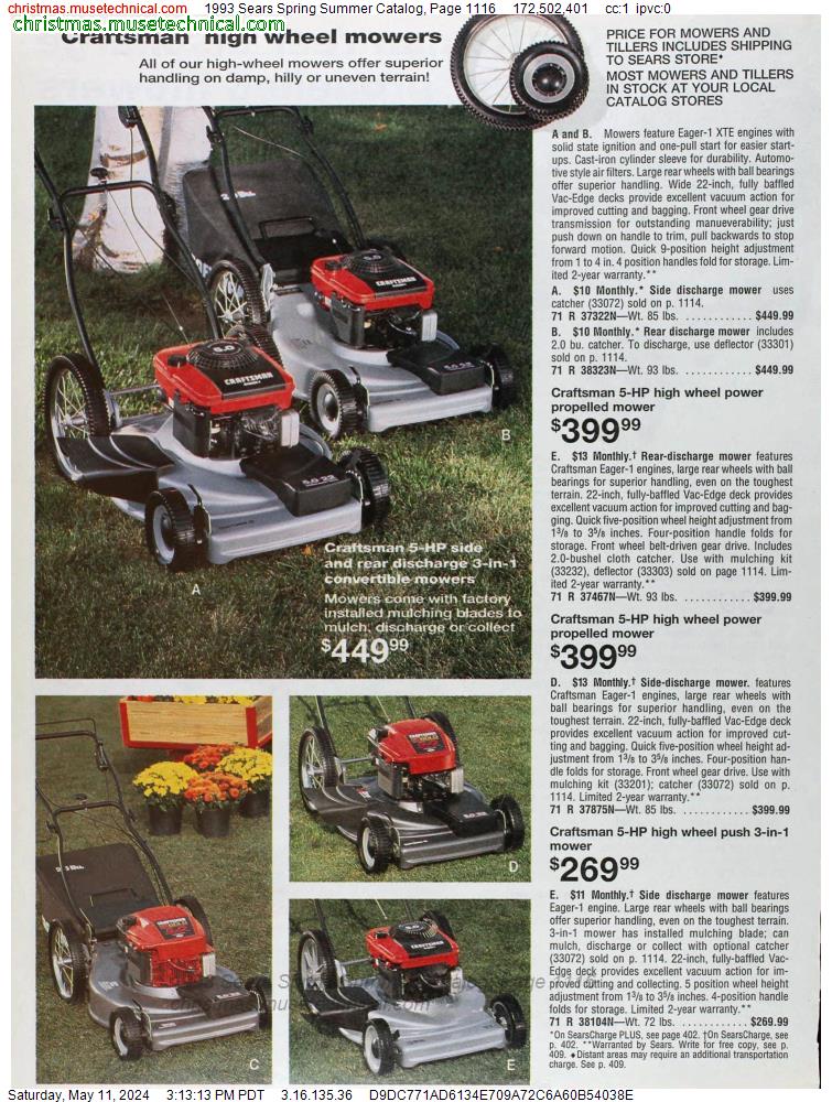 1993 Sears Spring Summer Catalog, Page 1116