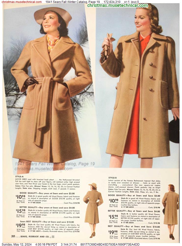 1941 Sears Fall Winter Catalog, Page 19