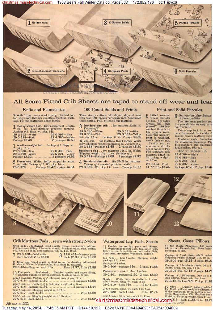 1963 Sears Fall Winter Catalog, Page 563