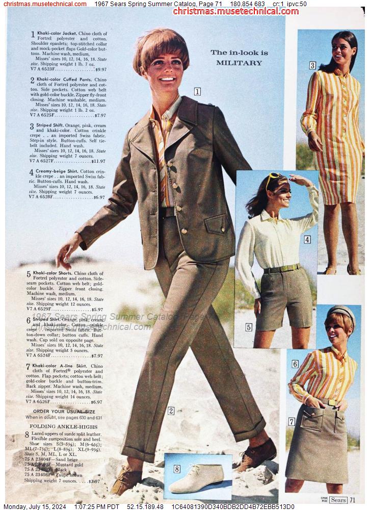 1967 Sears Spring Summer Catalog, Page 71