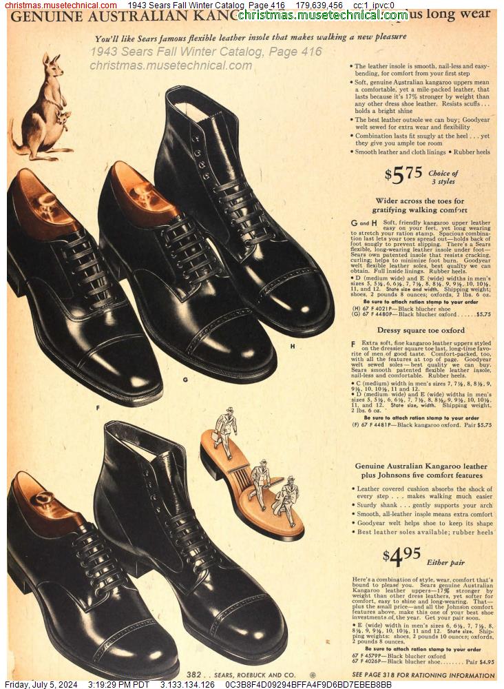 1943 Sears Fall Winter Catalog, Page 416
