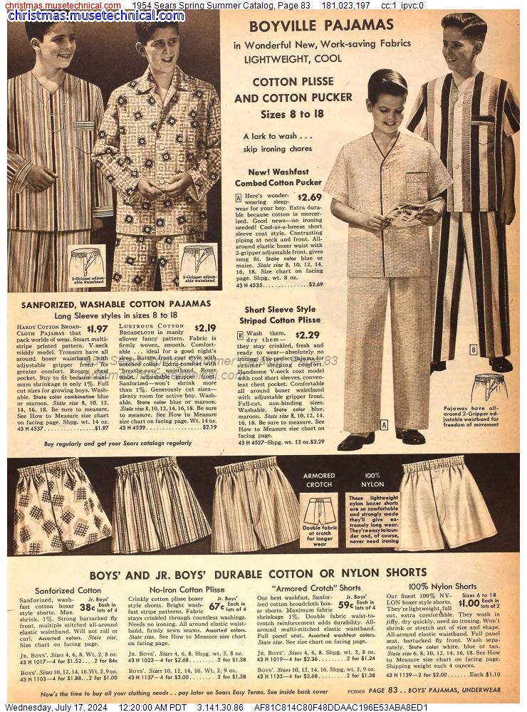 1954 Sears Spring Summer Catalog, Page 83