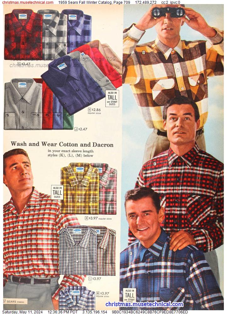 1959 Sears Fall Winter Catalog, Page 709