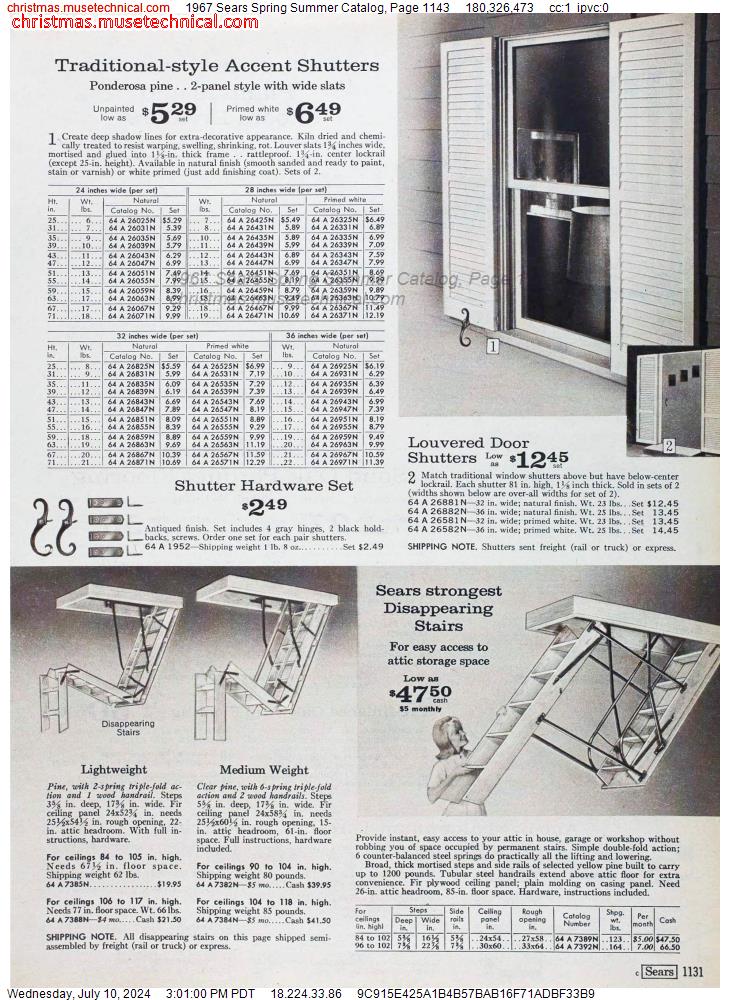 1967 Sears Spring Summer Catalog, Page 1143