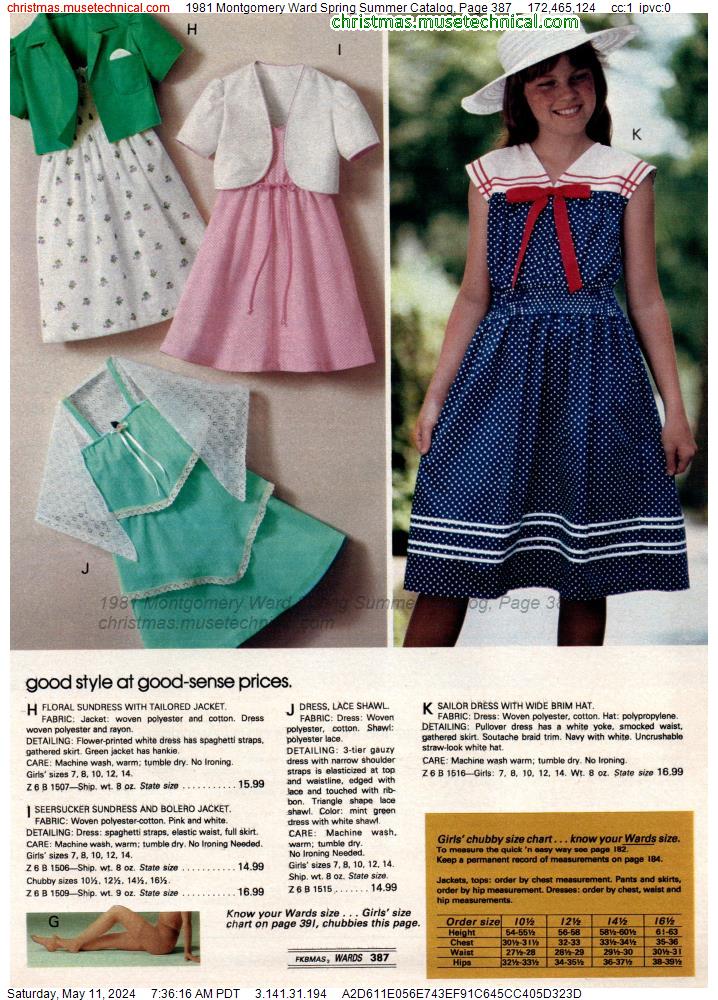 1981 Montgomery Ward Spring Summer Catalog, Page 387