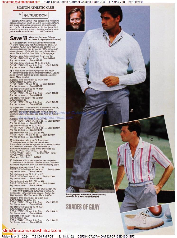 1986 Sears Spring Summer Catalog, Page 395