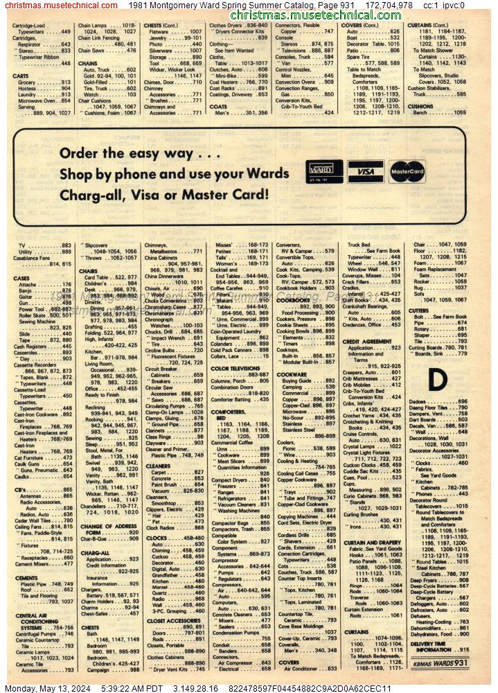 1981 Montgomery Ward Spring Summer Catalog, Page 931